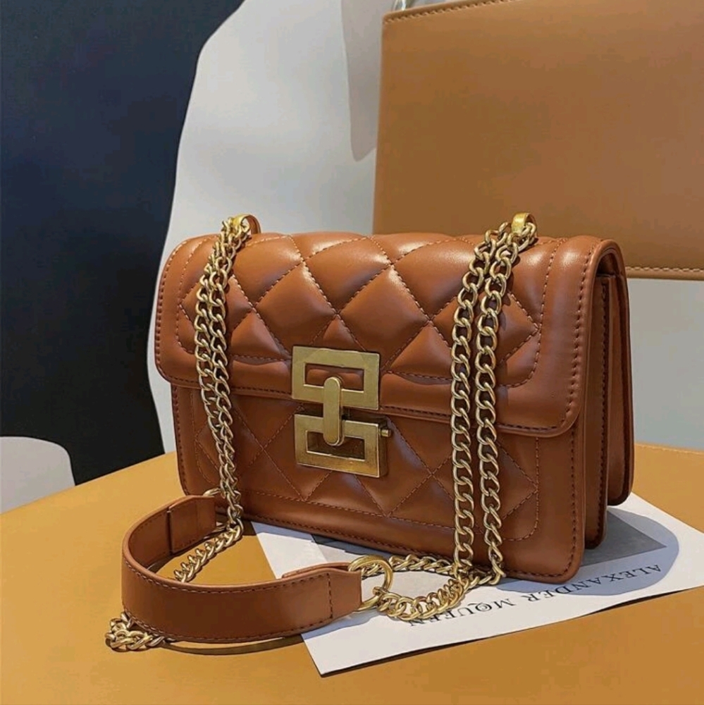 Brown Threaded Purse